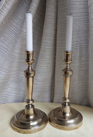 Paire de Bougeoirs Louis XVI