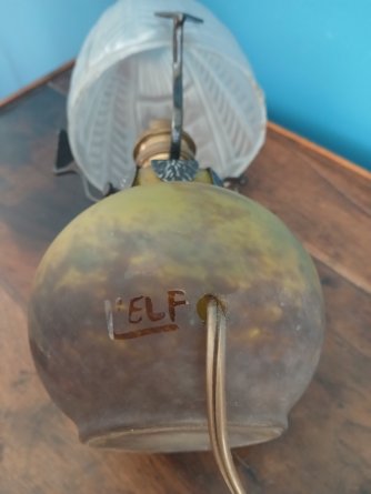 Lampe en pate de verre Art Déco