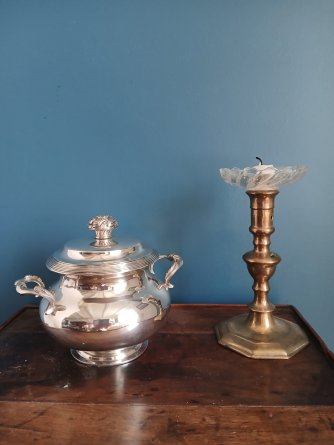 Sucrier en argent massif XIX