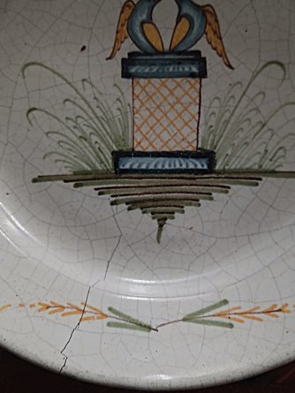 Assiette de mariage XIX