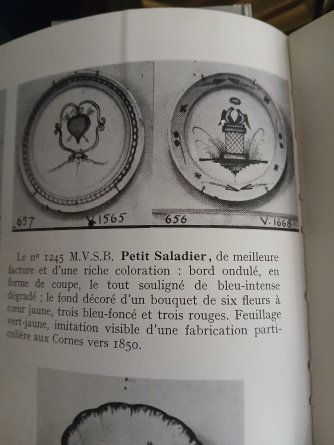 Assiette de mariage XIX