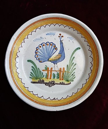 Paire d'assiettes en Faïence 
