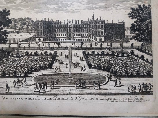 Paire de gravures du Château de St Germain en Laye XVIII