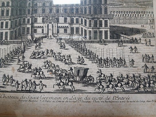 Paire de gravures du Château de St Germain en Laye XVIII