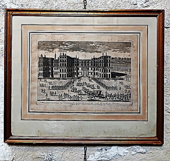 Paire de gravures du Château de St Germain en Laye XVIII