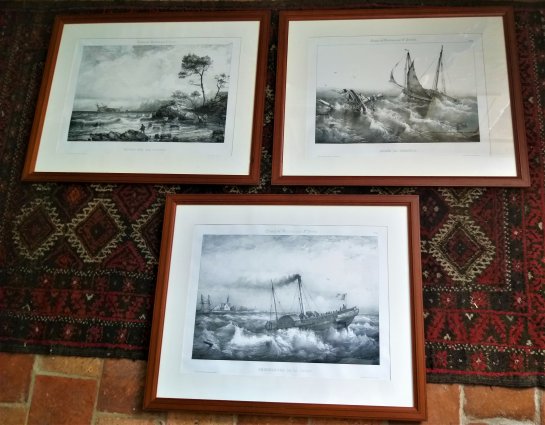 Gravures de Marines de F Perrot